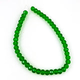 Green Faceted 8mm Crystal Beads