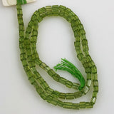 Green Peridot Gemstone Cube Beads