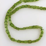 Peridot Gemstone Cube Beads