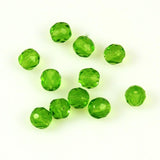 Peridot Faceted 8mm Round Beads -Vintage 