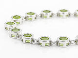 Green Peridot Sterling Silver Necklace
