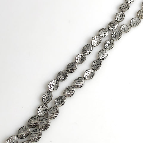 Pewter Oval Beads 12 x 10mm
