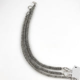 Pewter rondelle beads