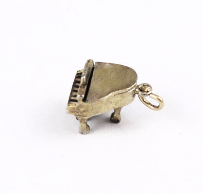 Wells Sterling Grand Piano Charm Vintage