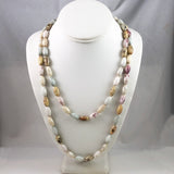Czech Picasso Glass Beaded Long Necklace