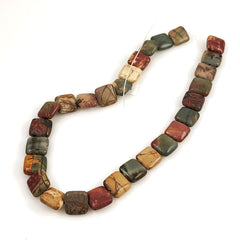 Owyhee Picture Jasper Gemstone Square Beads