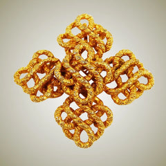 Lucien Piccard Gold Cross Brooch