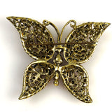 Pink Rhinestone Butterfly Pin Vintage