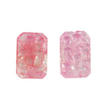 Pink glass floral stones