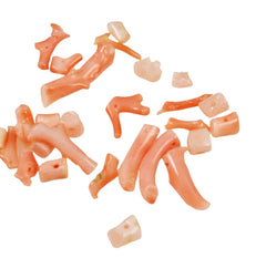 Pink Coral Branch Beads Rare Natural (12)