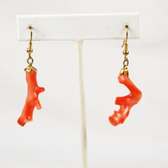 Pink Coral Branch Earrings Mark Christopher