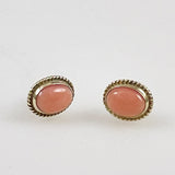 Pink Coral & 14Kt Gold Earrings by Carla