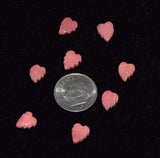 Dark Pink Carved Coral Leaves NOS