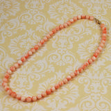 Pink Coral Necklace Gold Clasp