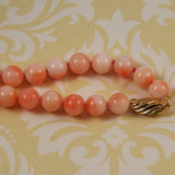 Pink Coral Necklace 14Kt Gold Clasp