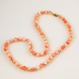 Pink Coral Necklace Gold Clasp