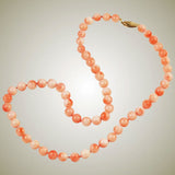 Pink coral necklace vintage