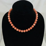 Pink Coral Necklace 10 vintage