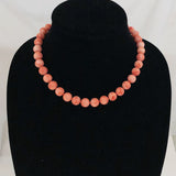 Salmon Pink Coral Necklace 10mm
