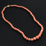 Pink Coral Necklace Graduated