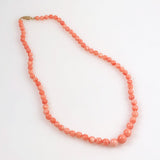 Pink Coral Necklace Graduated