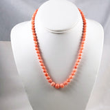 Pink Coral Necklace Graduated