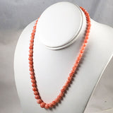 Vintage Pink Coral Necklace 