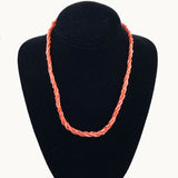 Italian pink coral necklace New Vintage