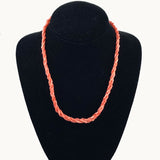 Italian pink coral necklace New Vintage
