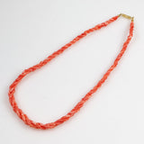 Vintage salmon pink coral necklace