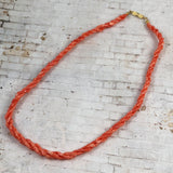 Italian pink coral necklace