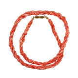 Vintage salmon pink coral necklace