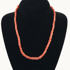 Vintage Salmon Pink Coral Necklace Multi-Strand