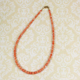 vintage salmon pink coral necklace