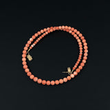 vintage salmon pink coral necklace