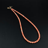 beautiful salmon pink coral necklace