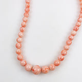 Pink Coral Graduated Necklace Vintage