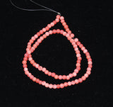 Dark Pink Coral 4mm Round Beads- Genuine natural