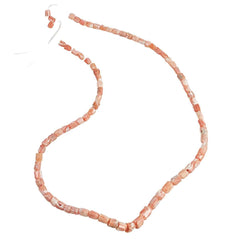 Pink Coral Carved Tulip Flower Beads
