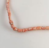 Pink coral tulip beads