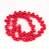 Dark Pink Freshwater Pearl Oval Beads Strand