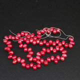  Pink Freshwater Pearl Oval Beads Strand