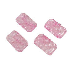 Pink Glass Floral "Stones" Vintage