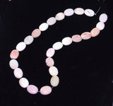 Natural Pink Peruvian Opal Oval Bead Strands