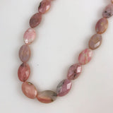 Pink Peruvian Opal Faceted Oval Bead