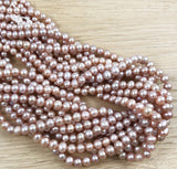 Pink round freshwater pearls