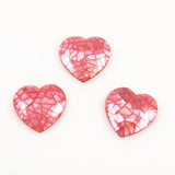 Pink Shell Crackled Hearts