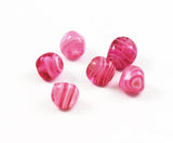 Pink Striated Nugget Glass Beads