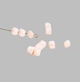 Dusty Pink Cube Glass Beads