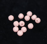Pink Prosser Glass Round Beads